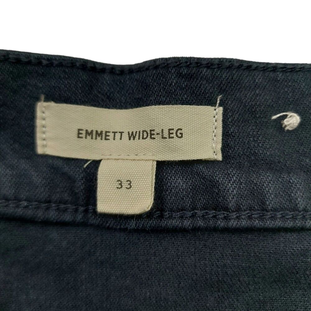 Madewell Emmet Wide Leg Jeans Women 33x30 Navy Blue High Rise Patch Pocket Retro - Picture 4 of 12